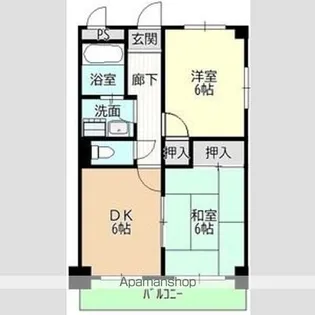 ハピネス光【401号室】の間取り