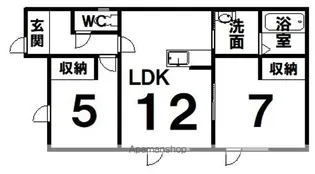 北海道釧路市鳥取南8丁目【一戸建】の間取り