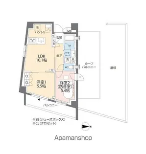 ミュージションプラス世田谷経堂【5階】の間取り