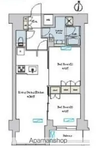 BRILLIA IST 池尻大橋【6階】の間取り