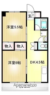 ダイヤモンドビル【4階】の間取り