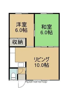 ひのき荘(ヒノキソウ)【1階右号室】の間取り
