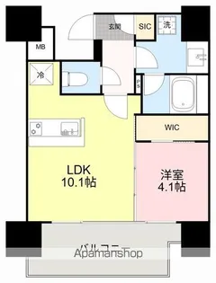 デュオフラッツ仙台木町通リネア【12階】の間取り