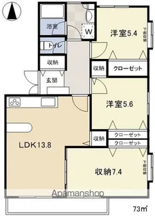 メゾン若宮D【101号室】の間取り