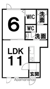 MILLY LA KATE(ミリー・ラ・ケート)【201号室】の間取り