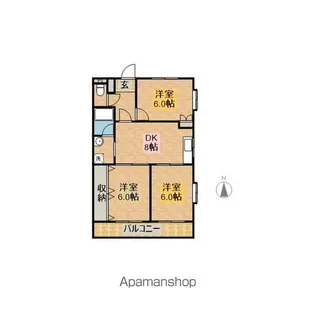 ミズノハイツ【207号室】の間取り