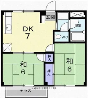 シティハイツすずき【1階】の間取り