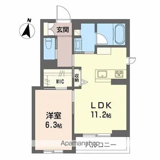 COEURMAISON内方【2階】の間取り