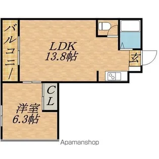 グランメール北9条【301号室】の間取り