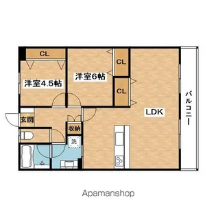 リバーサイド千里丘【4階】の間取り