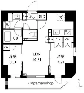 ES−GRANDE御徒町【3階】の間取り