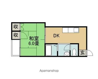 サンコーポ馬越【2階】の間取り