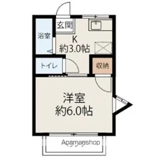 メゾンフジ【1階】の間取り