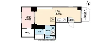 エルレナート新富町【5階】の間取り