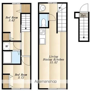 SOLUNA CRACIA MITAKAⅡ【2階】の間取り