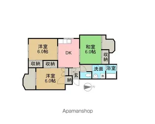 神野マンション【132号室】の間取り