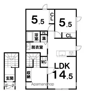 マロードV【201号室】の間取り