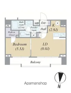AXAS桜台STA.【8階】の間取り