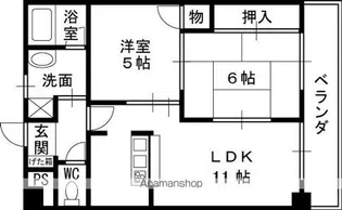 クレッセント山本【6階】の間取り