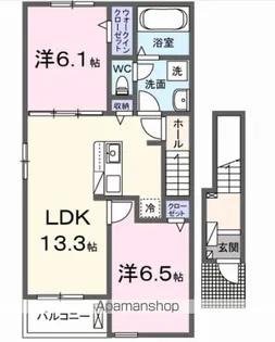 シークレイン【2階】の間取り