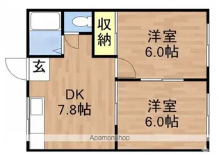 ケイスタハイツ【B201号室】の間取り