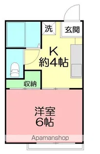 Kハウス浜町【1階】の間取り