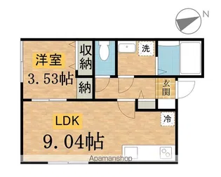 カインドネスΑ八王子本町【101号室号室】の間取り