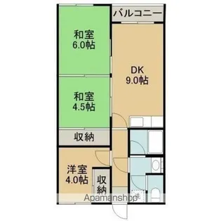 シャトーはまなす【706号室】の間取り