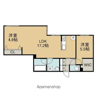 ピオネロ恵庭Ⅰ【3階】の間取り