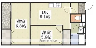 シャンタラム吹田【202号室】の間取り