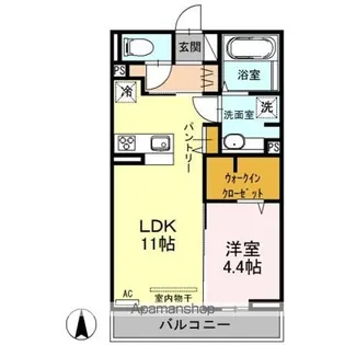 アクシア西本町【2階】の間取り
