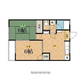 パレス新坂【2階】の間取り
