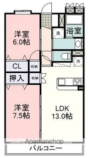 クラベール・セナ【102号室】の間取り