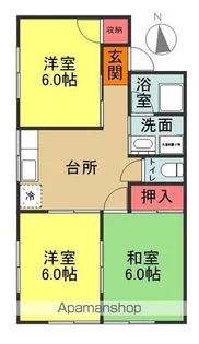 皆川ハイツ【1階】の間取り