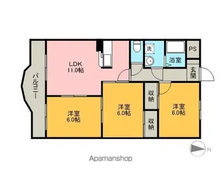 ソシエ2001【2階】の間取り