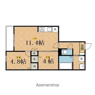 ハーモニー多摩平【205号室号室】の間取り
