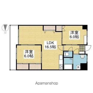 衣山大東ビル【604.号室】の間取り