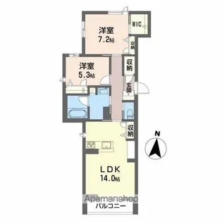CLOU DE FORGE【2階】の間取り