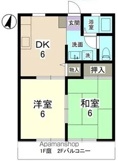ガーデンハイツ今渡【A203号室】の間取り