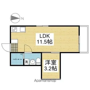 LA CASA タイケンⅦ【506.号室】の間取り