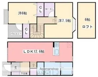 ホワイトメゾン室見【1階】の間取り