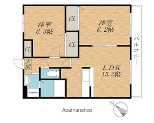 リバーサイドヒルズ【3階】の間取り