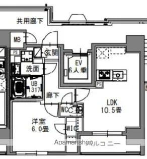 SーRESIDENCE新御徒町EAST【6階】の間取り