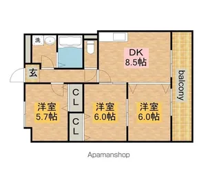 オペラベルジュ【507号室】の間取り