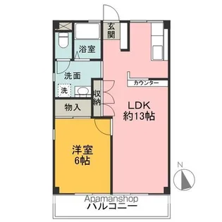 丸山ハイツ【201号室】の間取り