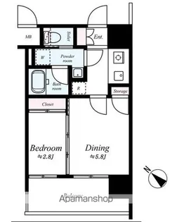 レジデンシャルヒルズデュオプレイス【4階】の間取り