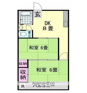 栄マンション【2階】の間取り