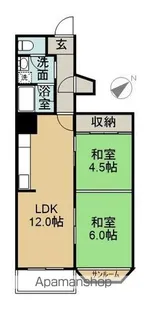 京急西広島マンション【403号室】の間取り
