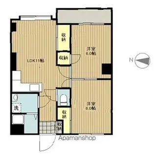 レジデンス麓山【101号室】の間取り