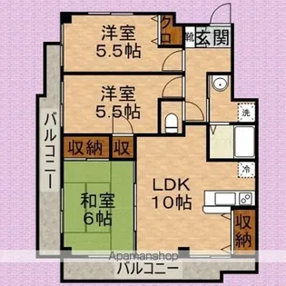リファイン山加【3階】の間取り